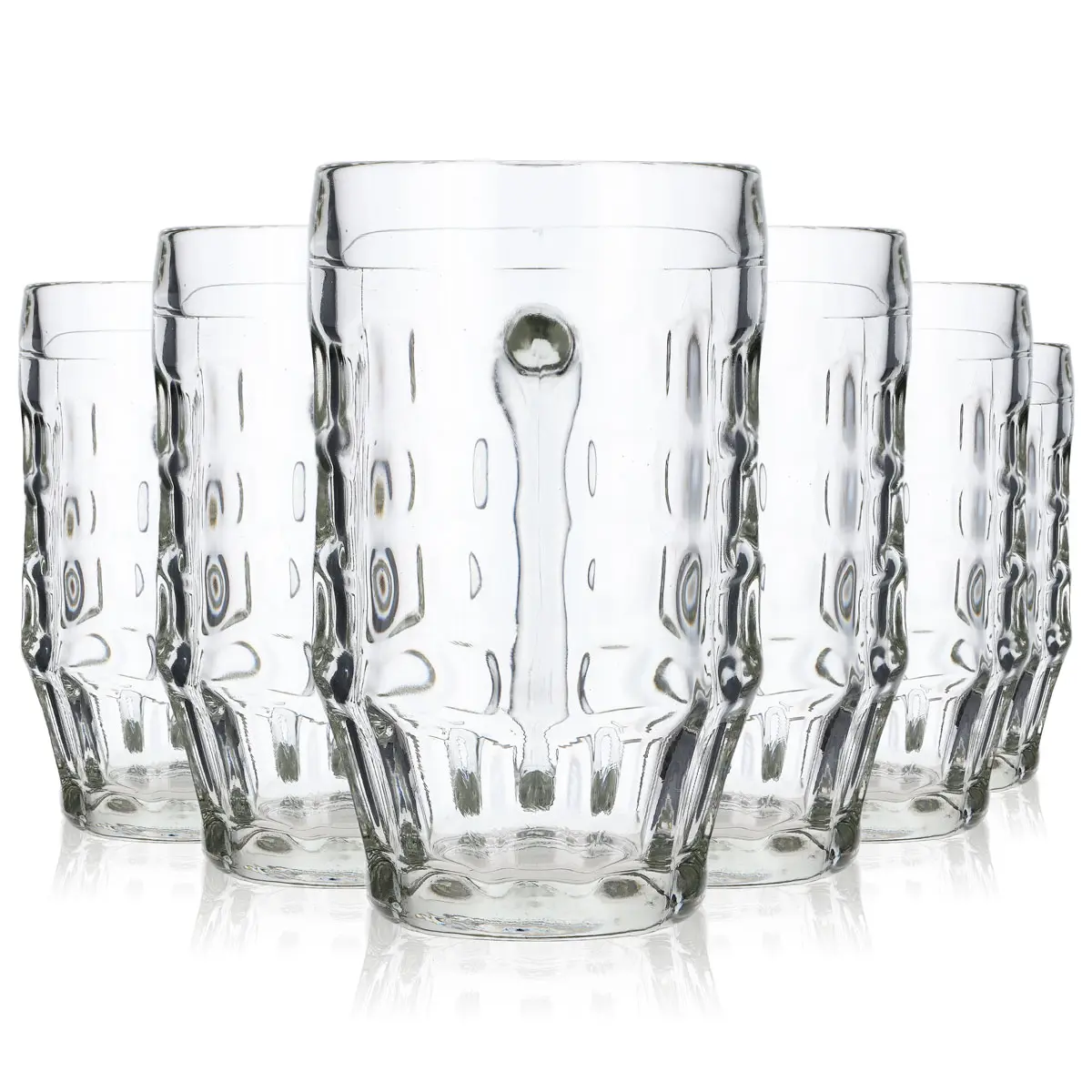 Chopes à Bière en Verre 50 cl Blanco Malles – Lot de 6