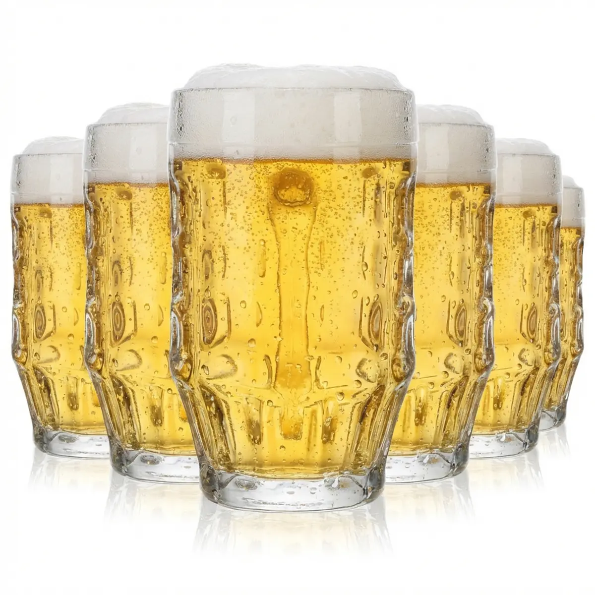 Chopes à Bière en Verre 50 cl Blanco Malles – Lot de 6